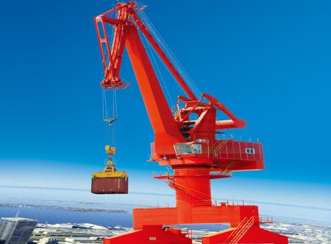 Maxtech mobile harbor marine shipyard portal Crane 
