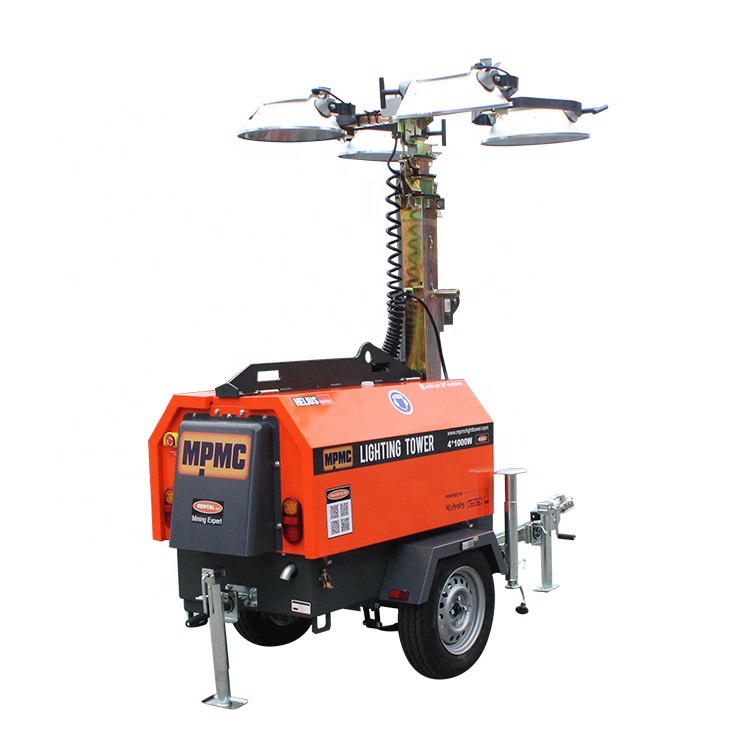 china AC 5000k 150lm/w Mobile Diesel Light Tower For Mining And Rail Way FOB Reference Price: