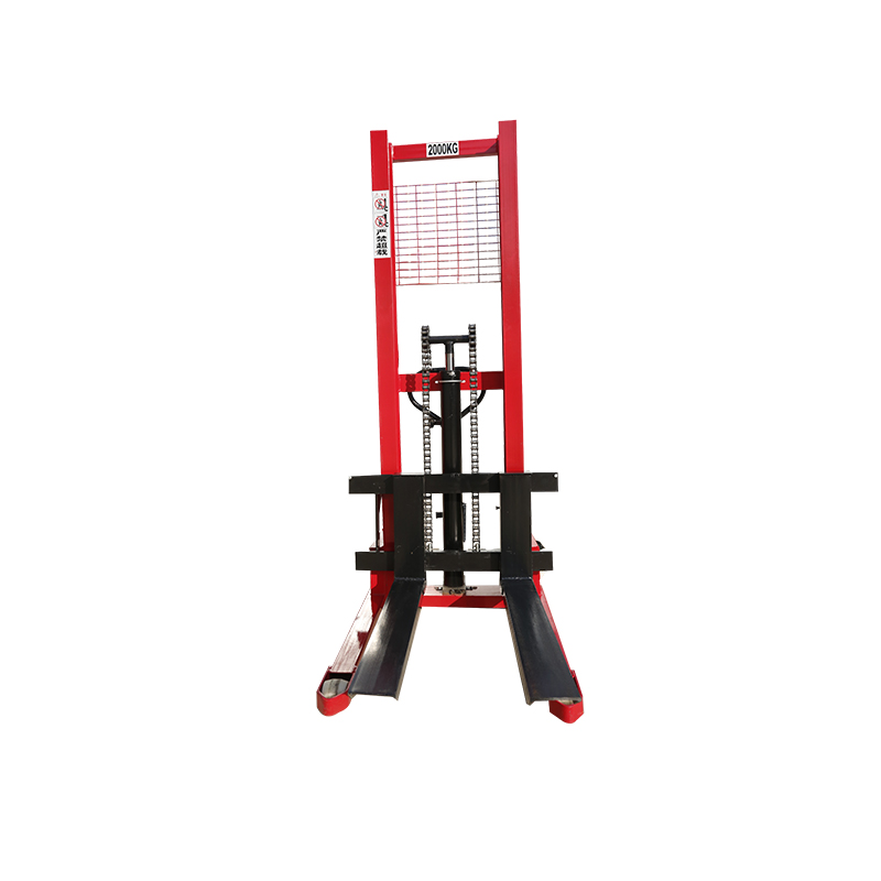 1.6m Capacity Hydraulic Hand Lift Manual Stacker With Adjustable Forks