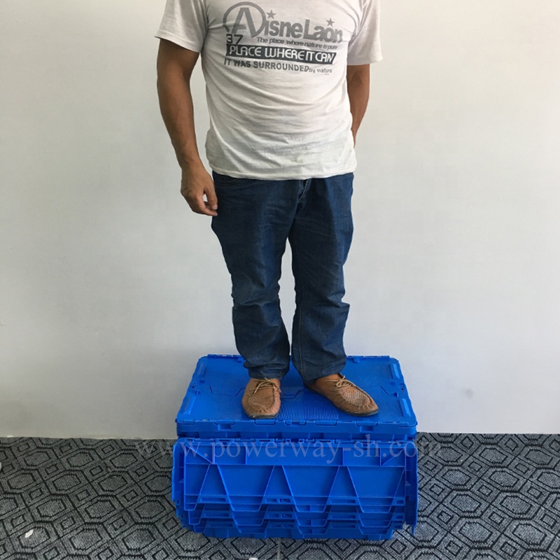 Turnover heavy duty tote box large moving containers plastic storage turnover box
