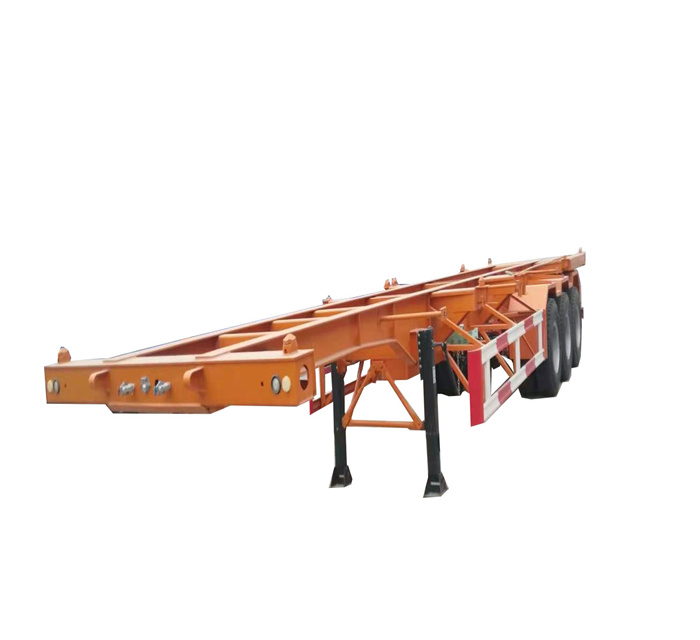 12m tri axle 40ft tank container chassis trailer skeletal trailer manufacturers skeleton container semi trailer for sale