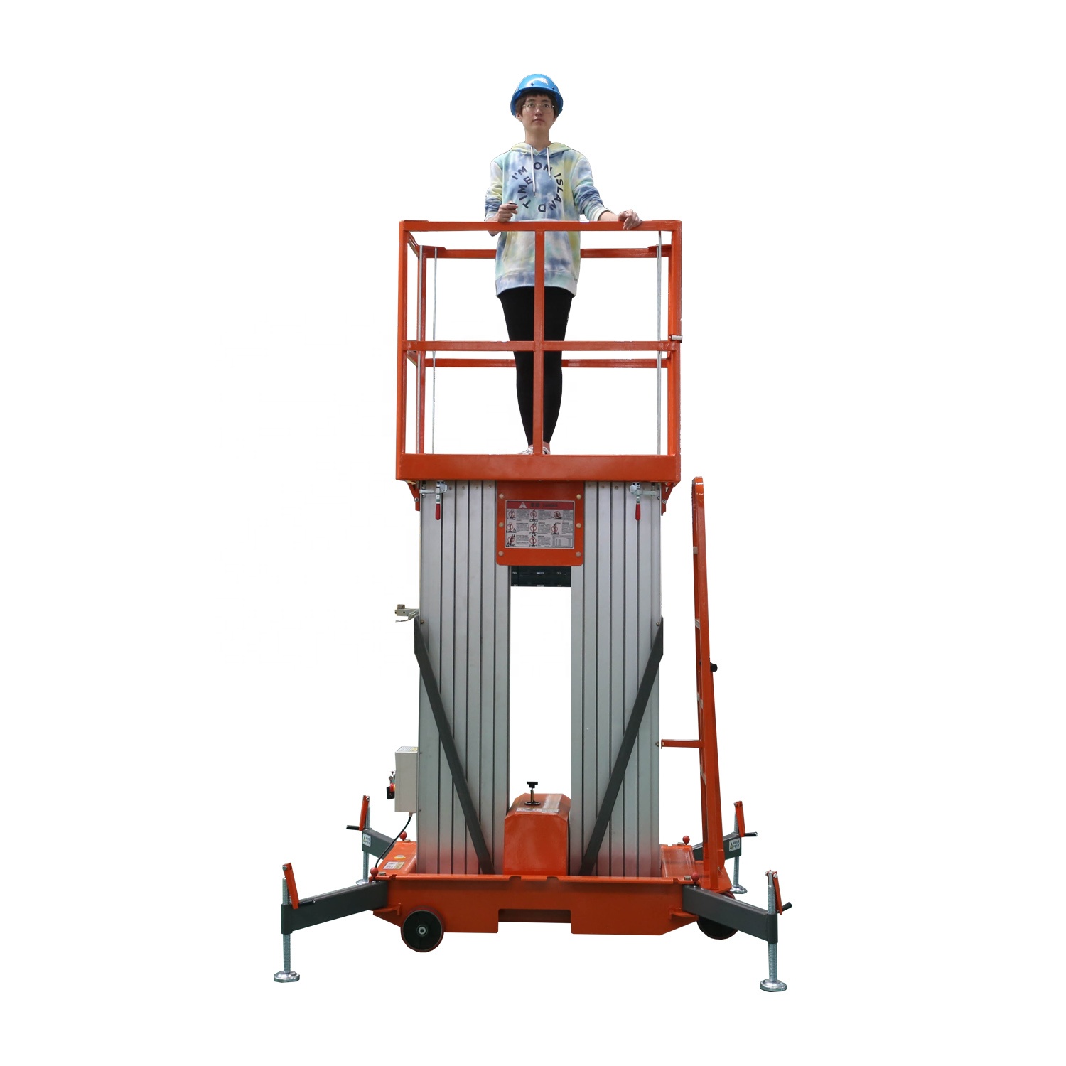 Double Masts Aluminum Hydraulic Man Lift with Ce Certificate